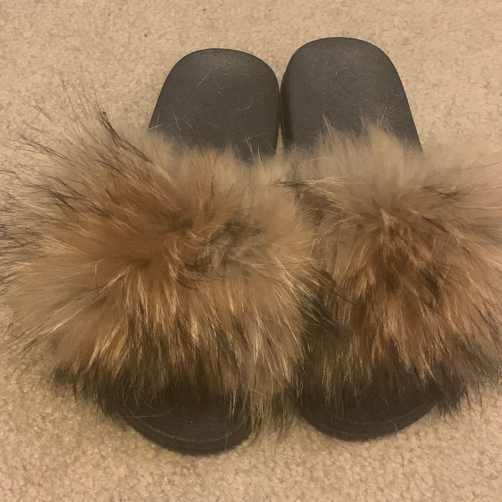 Black slides with Brown fur